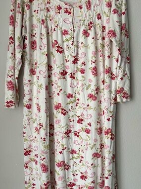 Vintage Floral Cotton Pajama Modest Traditional Nightgown medium
